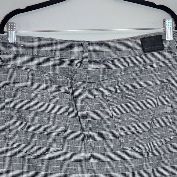 American Eagle Black and White Plaid Mini Skirt Size 14 Preppy Plaid Skirt - Picture 7 of 10
